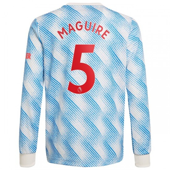Camisola Manchester United Harry Maguire 5 Equipamento Segundo 2021-2022 Manga Comprida